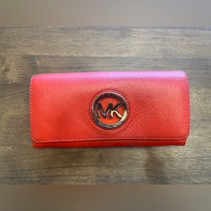 Red Micheal Kors wallet